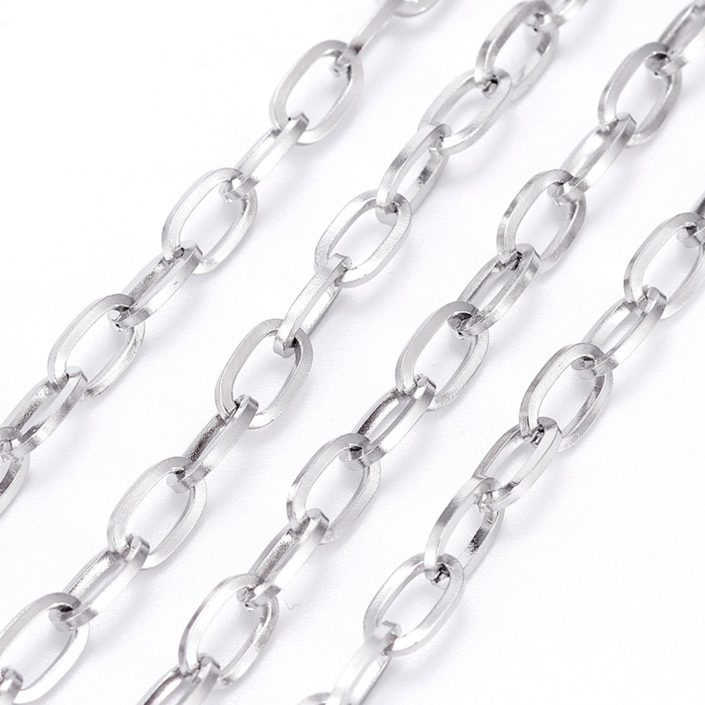 Corrente cadeado aço inox - 7x4mm (metro) IN-02